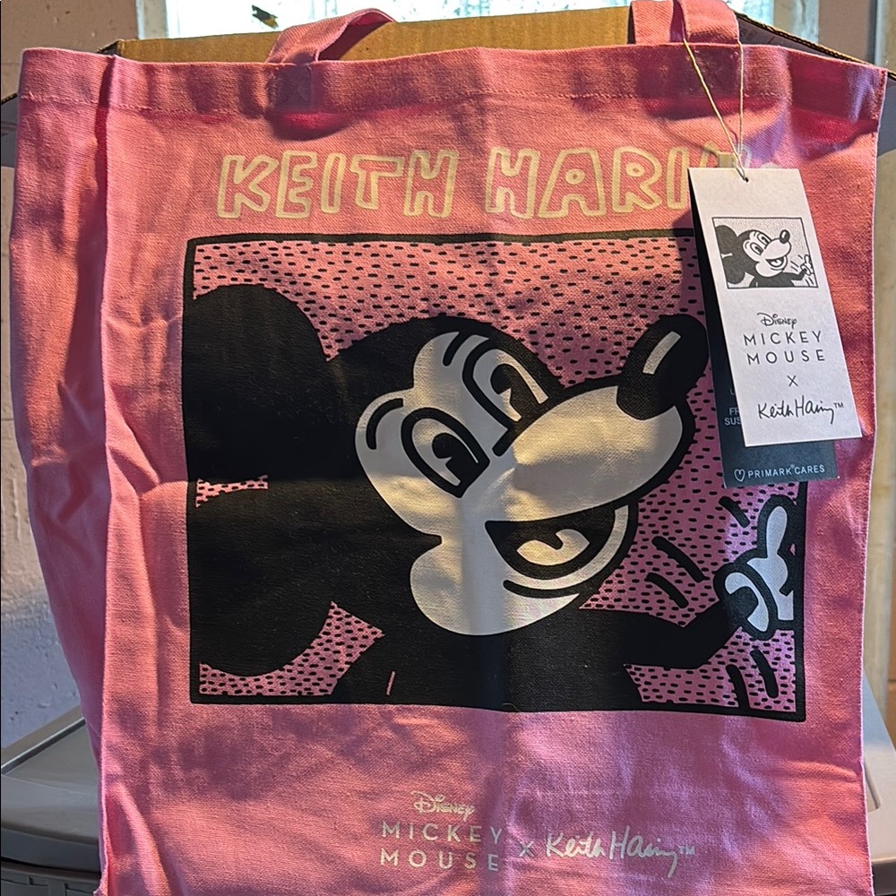 Keith Haring x Disney Mickey Mouse Pink Tote Bag